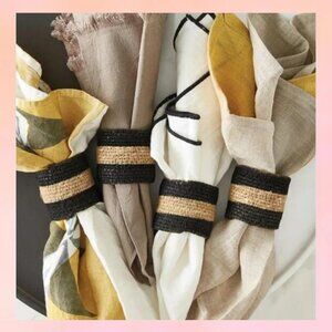 Seagrass Napkin Rings - Set of 4